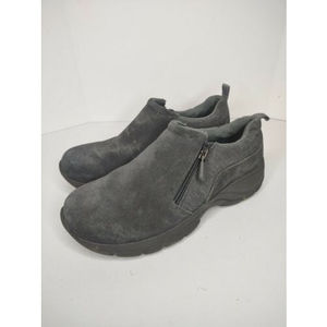 Lands' End Womens Suede All Weather Zip Shoes 501811 Light Gray 6D s1